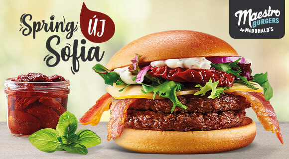 Új Spring Sofia burger szárított paradicsommal és bazsalikomos szósszal!