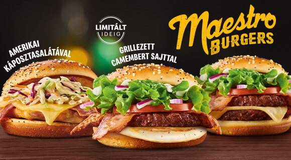 Új Maestro Camembert Jack és Juicy Jane burger a Mekiben!