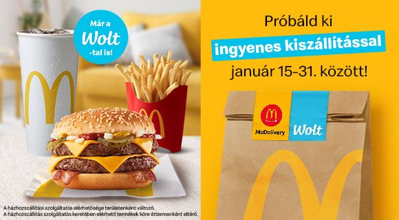 Ingyenes házhozszállítás a Wolt-tal!